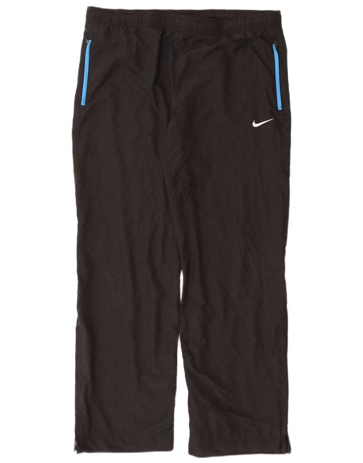 Calça de treino masculina NIKE UK 38/40 poliéster preto médio
