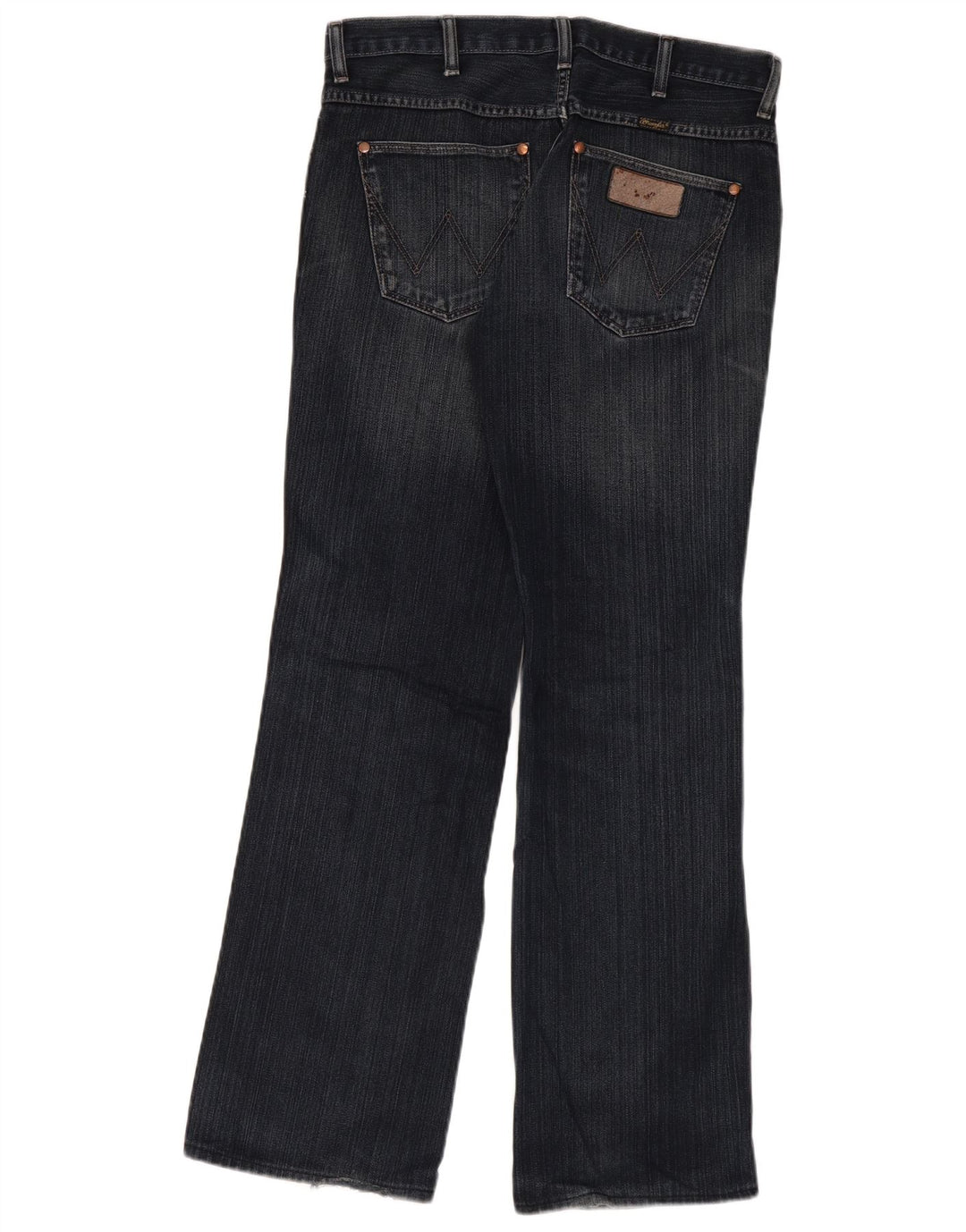 Wrangler Mens Alaska Bootcut Jeans W33 L31 Azul Marinho Algodão