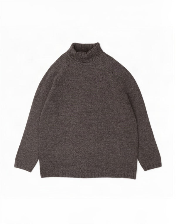 Suéter masculino Marks & Spencer St. Michael com gola redonda, lã cinza grande