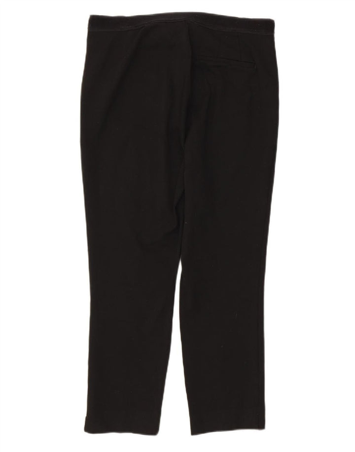 Calça feminina Marks & Spencer Slim Suit Reino Unido 12 Médio W32 L25 Preta