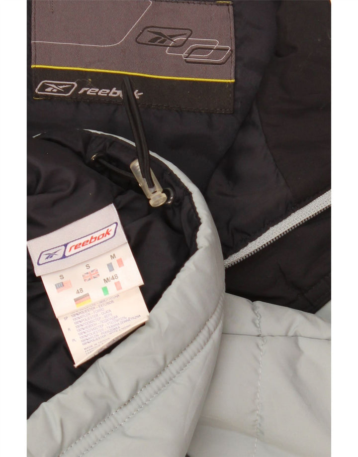 Colete acolchoado masculino Reebok UK 36 pequeno poliéster cinza