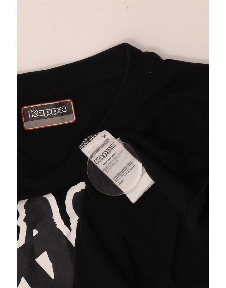 Kappa Mens Graphic Vest Top Médio Algodão Preto