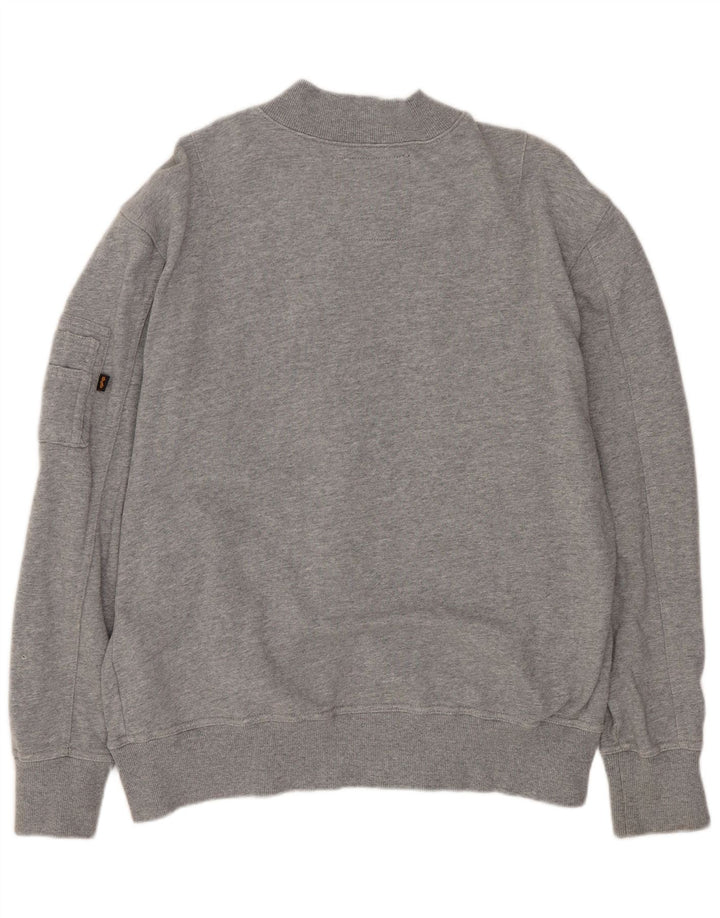 ALPHA INDUSTRIES Jaqueta masculina de agasalho cinza médio