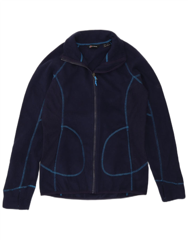 Jaqueta de lã feminina Berghaus UK 10 poliéster azul marinho pequeno