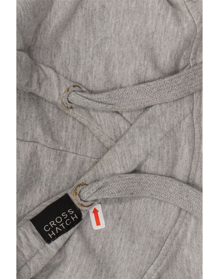 CROSSHATCH moletom com capuz masculino gráfico pequeno algodão cinza