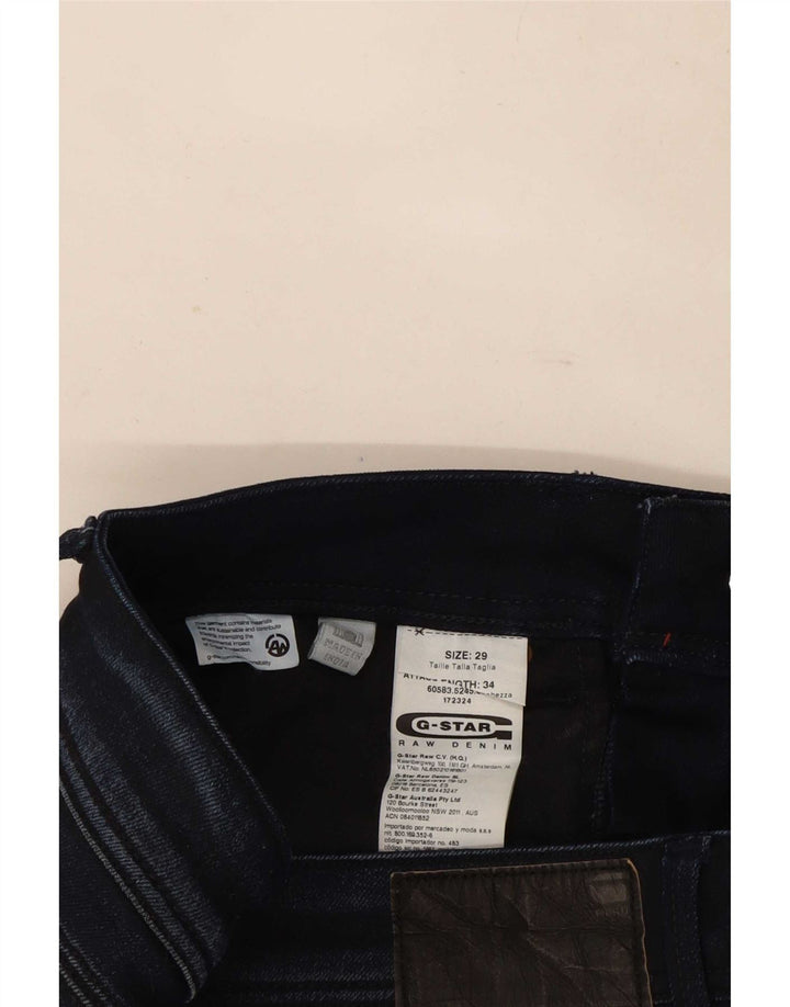 Jeans slim feminino G-Star W29 L34 algodão azul marinho