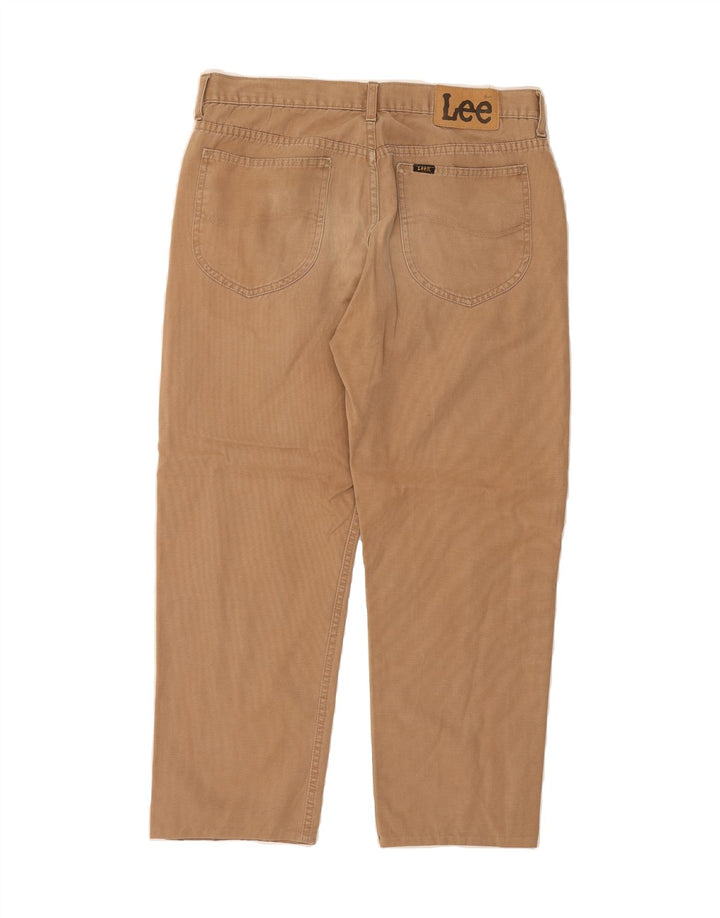 LEE Mens Chicago Straight Casual Trousers W34 L26 Beige Cotton Vintage Lee and Second-Hand Lee from Messina Hembry 