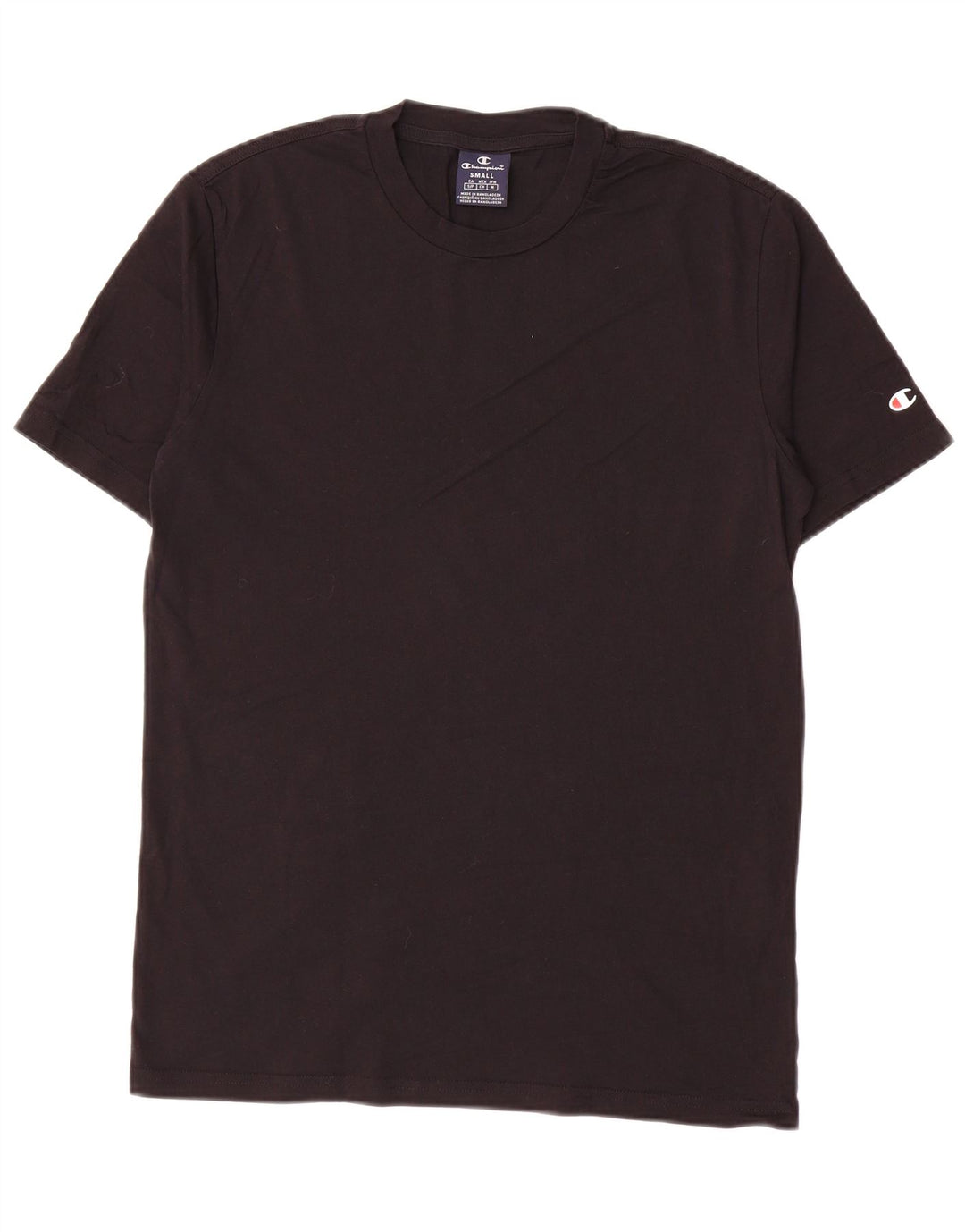 Camiseta masculina Champion pequena de algodão preto