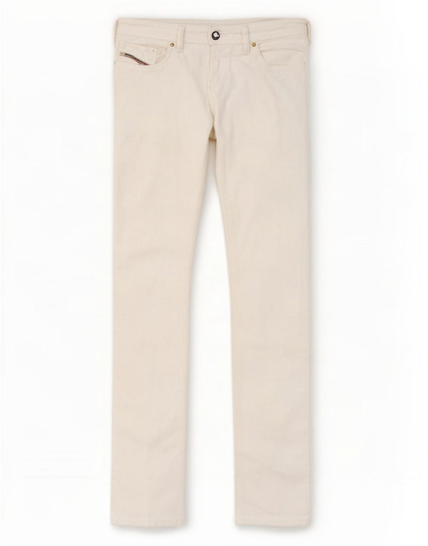 Jeans feminino Diesel Lowky cintura baixa slim W30 L34 algodão branco
