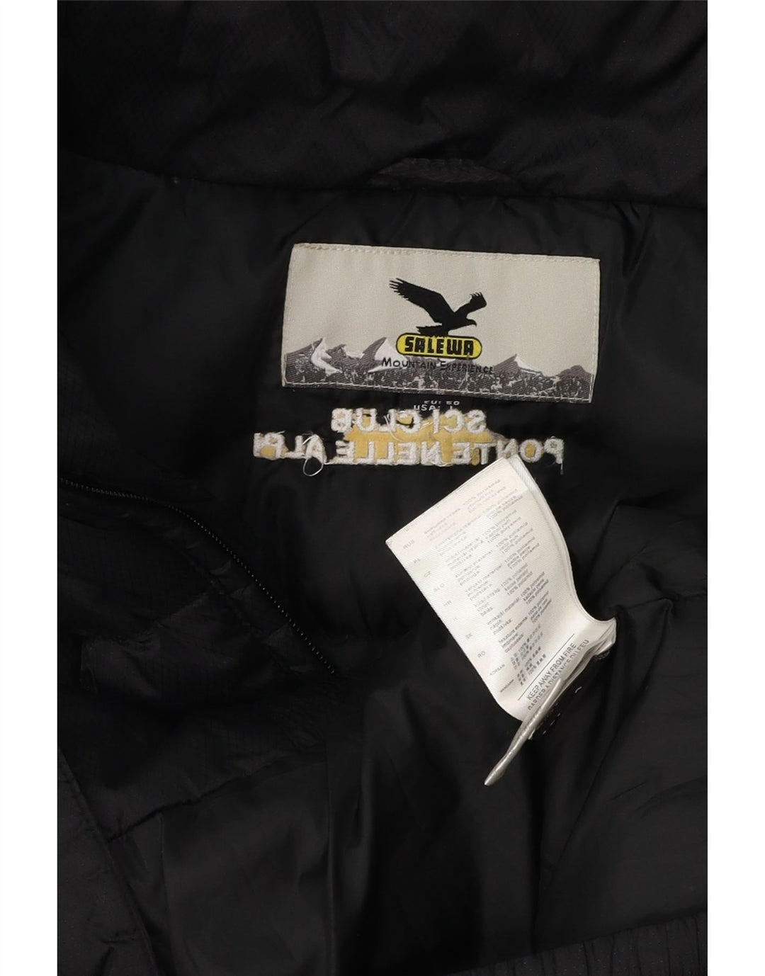 Jaqueta masculina acolchoada com capuz SALEWA EU 50 grande poliamida preta