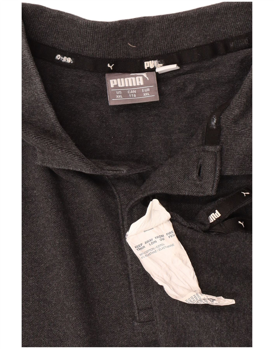 Camisa polo masculina Puma 2XL algodão cinza