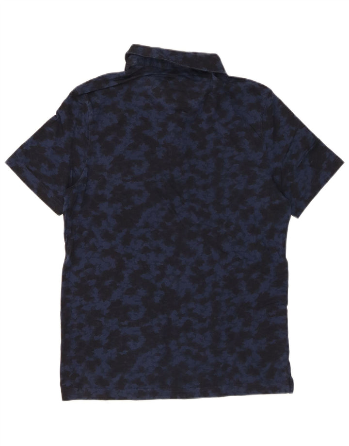 Camisa polo masculina MICHAEL KORS pequena camuflada azul marinho algodão