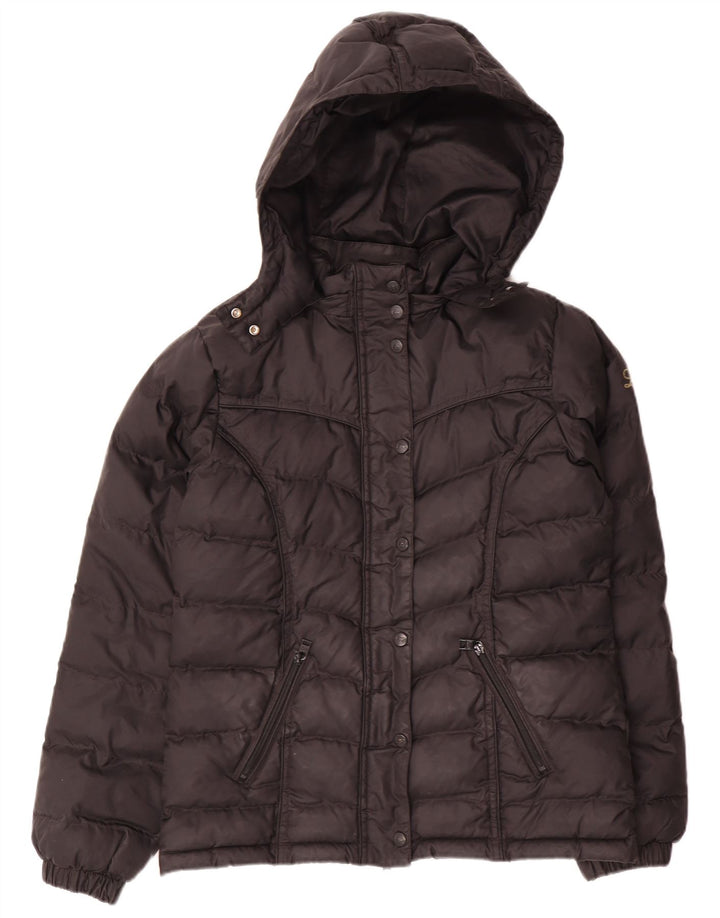 Jaqueta feminina acolchoada com capuz e capuz Lee UK 6 XS poliamida preta