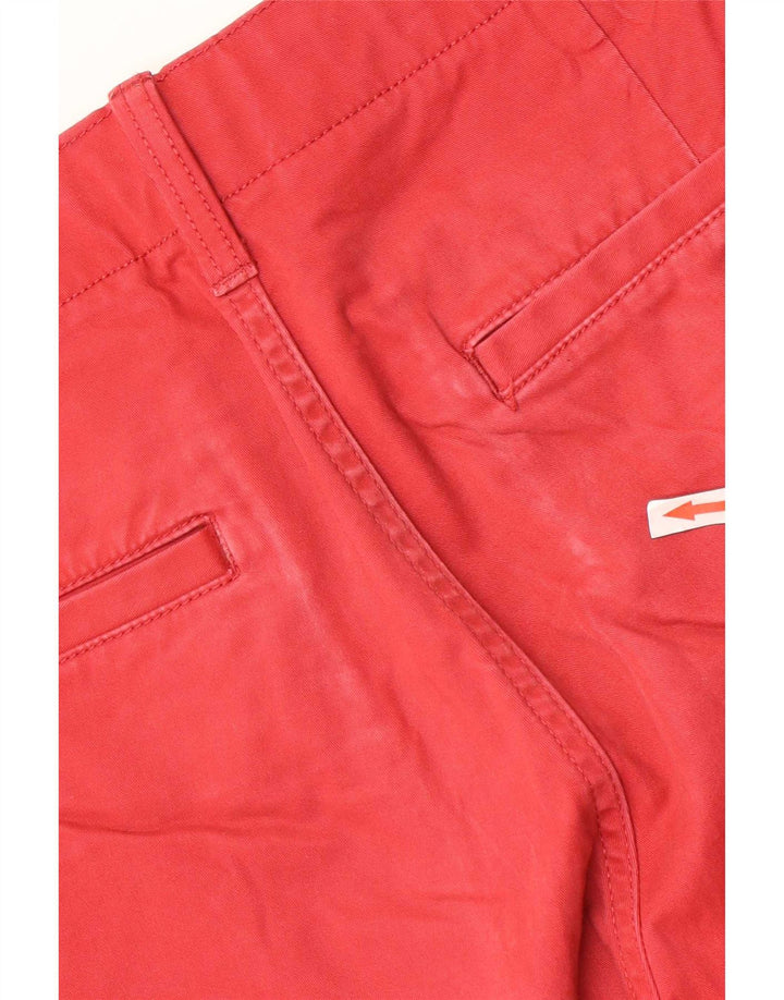 Timberland Mens Relaxed Fit Cargo Shorts W31 Médio Algodão Vermelho
