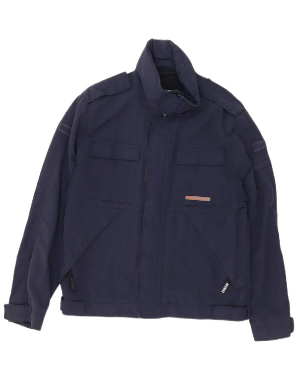 Gas Mens Utility Jacket UK 36 Pequeno Poliéster Azul Marinho