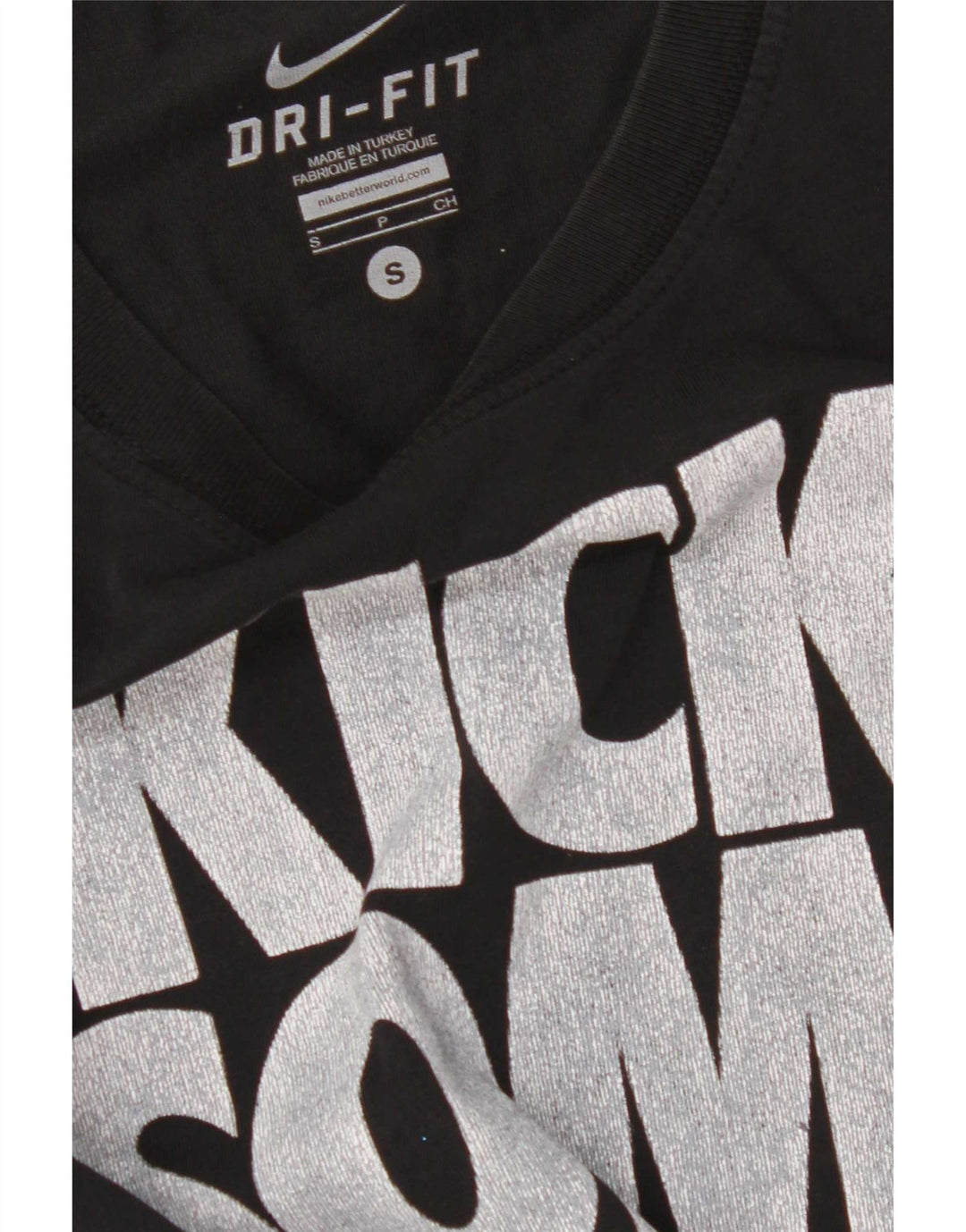 Camiseta Nike Masculina Dri Fit Graphic Top Pequeno Preto