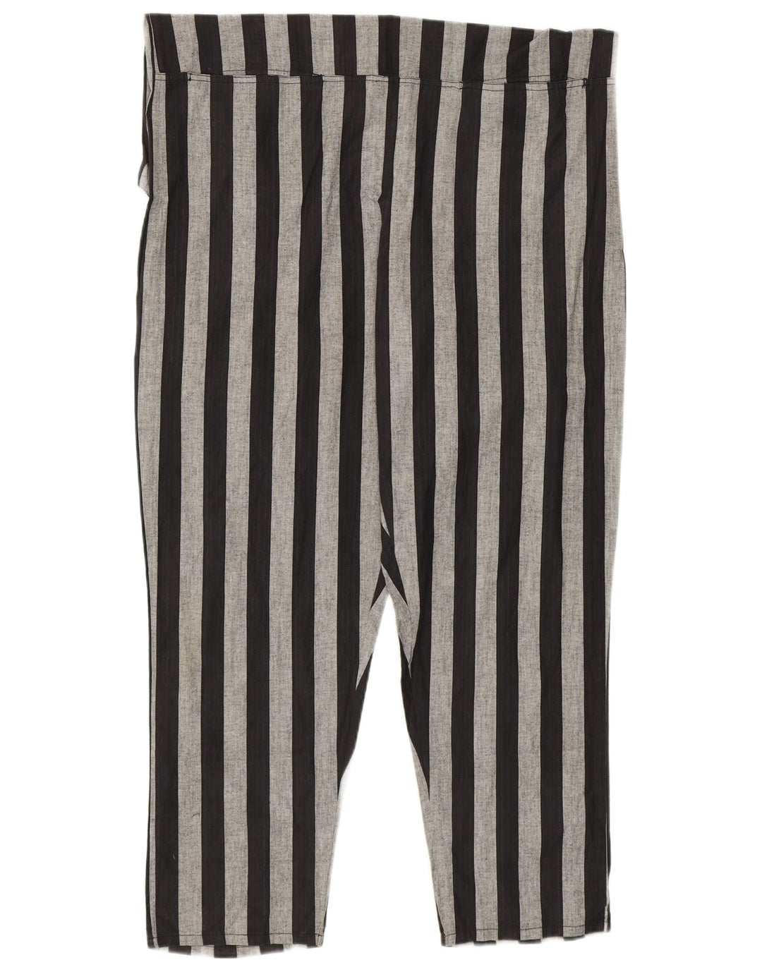 Macacão feminino vintage sem mangas UK 14 listrado preto médio