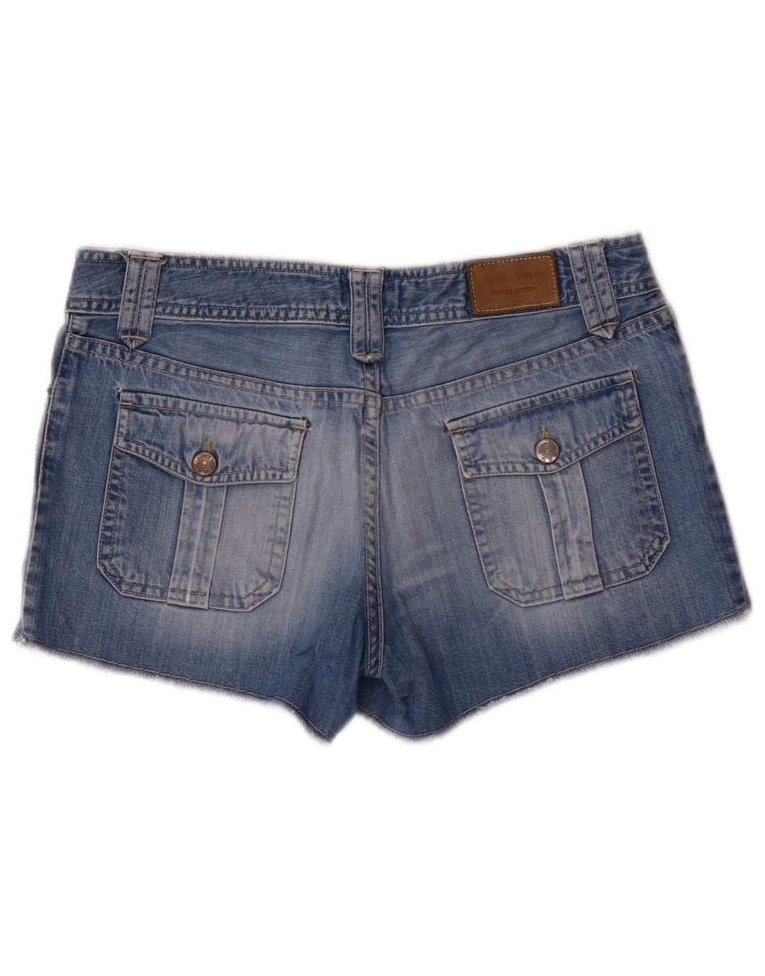 Shorts jeans feminino Massimo Dutti W30 algodão azul médio