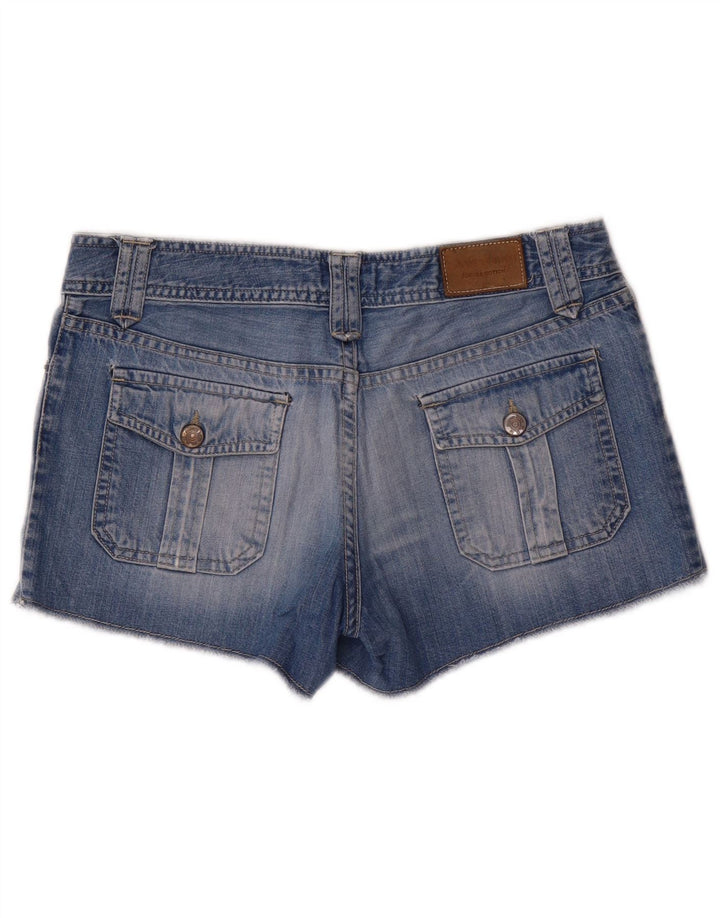 Shorts jeans feminino Massimo Dutti W30 algodão azul médio