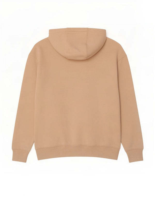 Zara moletom com capuz masculino grande algodão bege