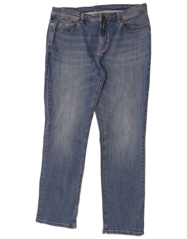 Crew Clothing Mens Straight Jeans W40 L34 Azul Algodão