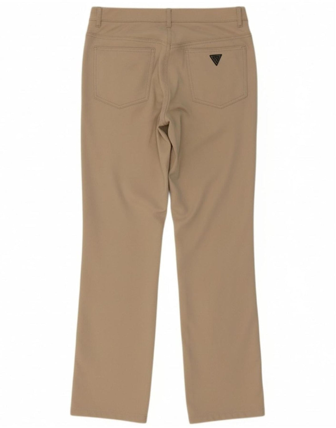 Calça feminina reta casual GUESS W32 L30 bege nylon