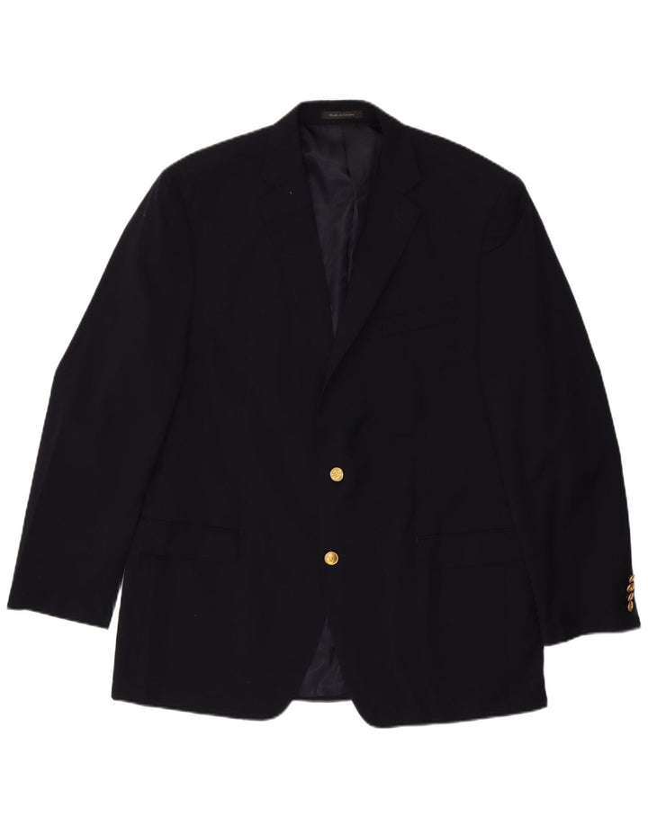 Ralph Lauren Jaqueta blazer masculina de 2 botões Reino Unido 44 XL lã azul marinho