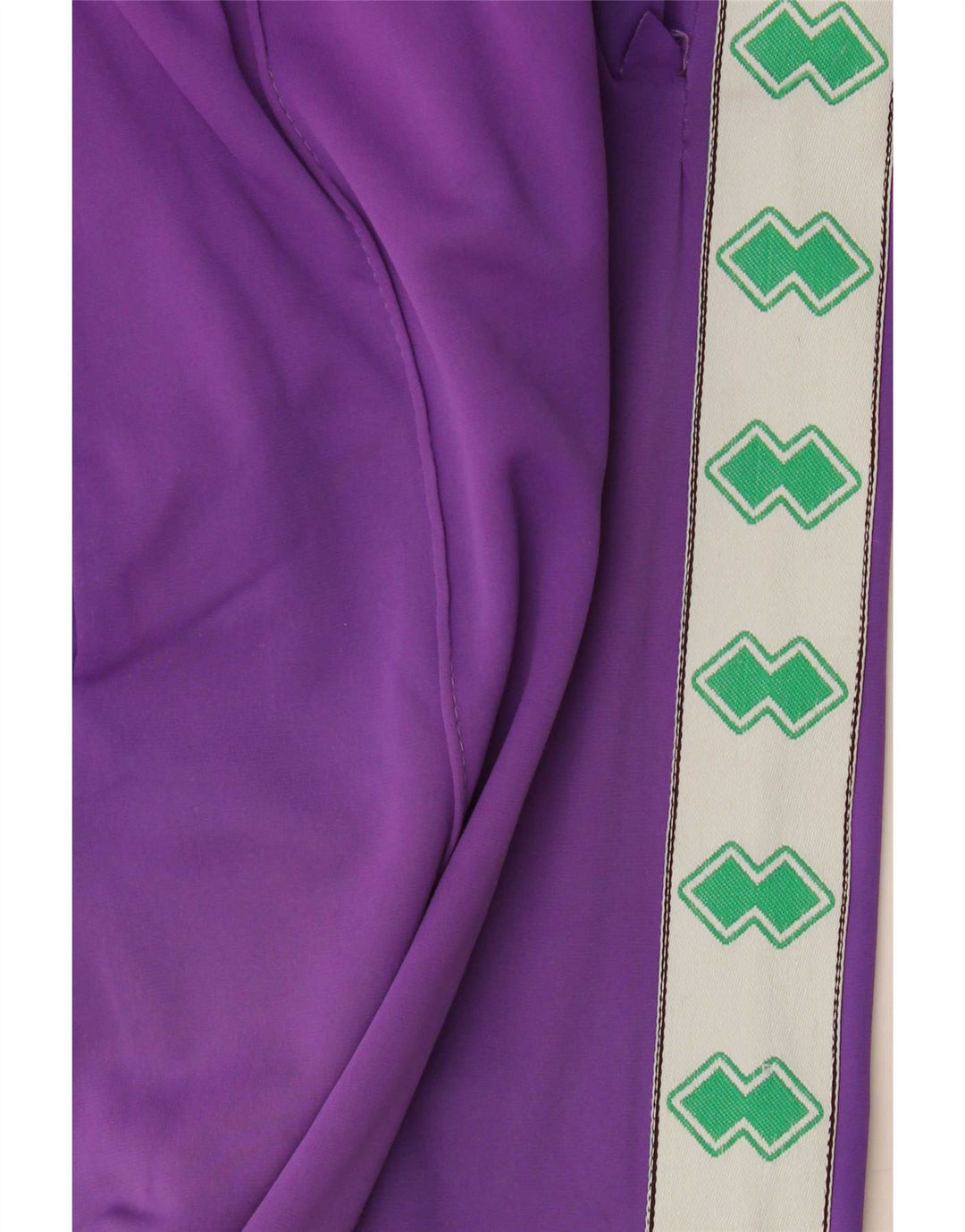 Calça esportiva masculina vintage com bloco colorido roxo médio