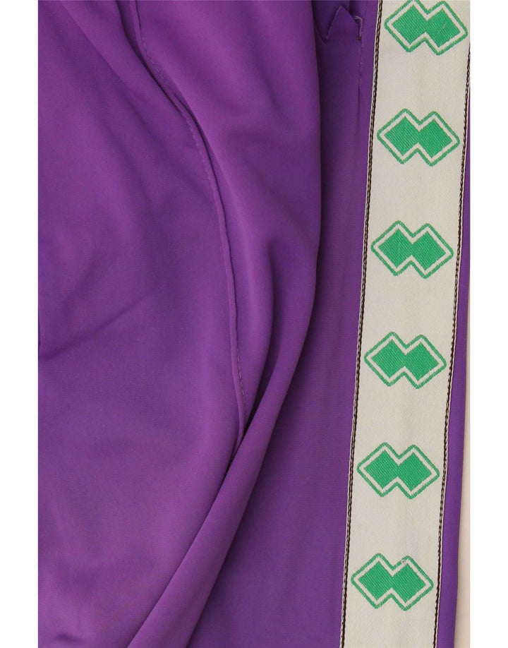 Calça esportiva masculina vintage com bloco colorido roxo médio