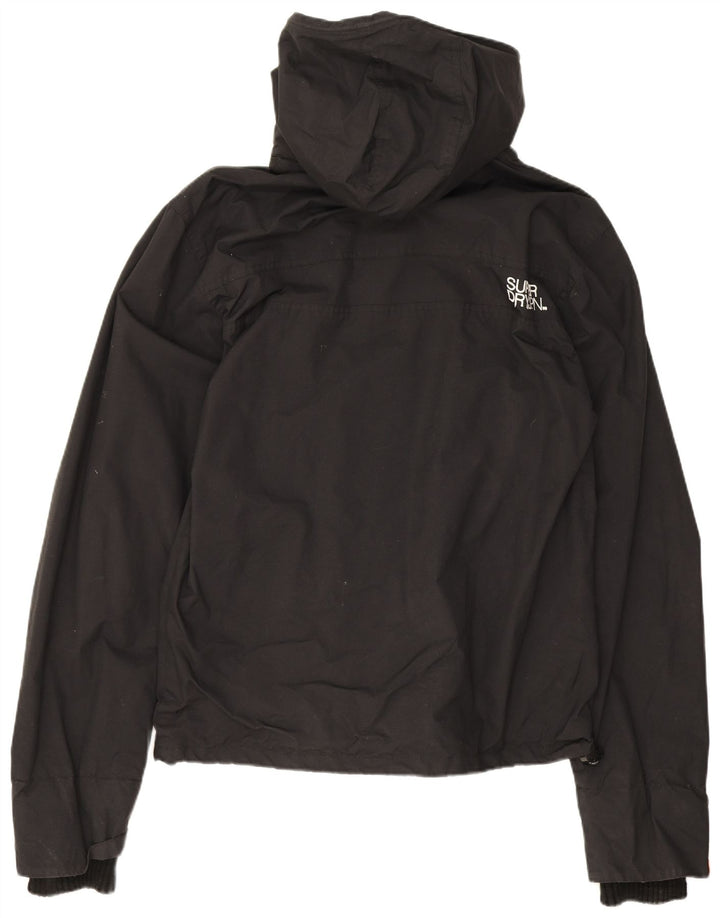 Jaqueta de chuva masculina Superdry com capuz UK 38 Nylon preto médio