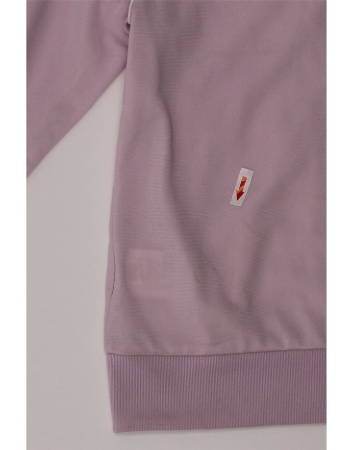 ADIDAS Meninas Tracksuit Top Jacket 7-8 Anos Roxo Poliéster