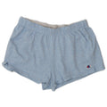 Shorts esportivos femininos Champion UK 12 algodão manchado azul médio