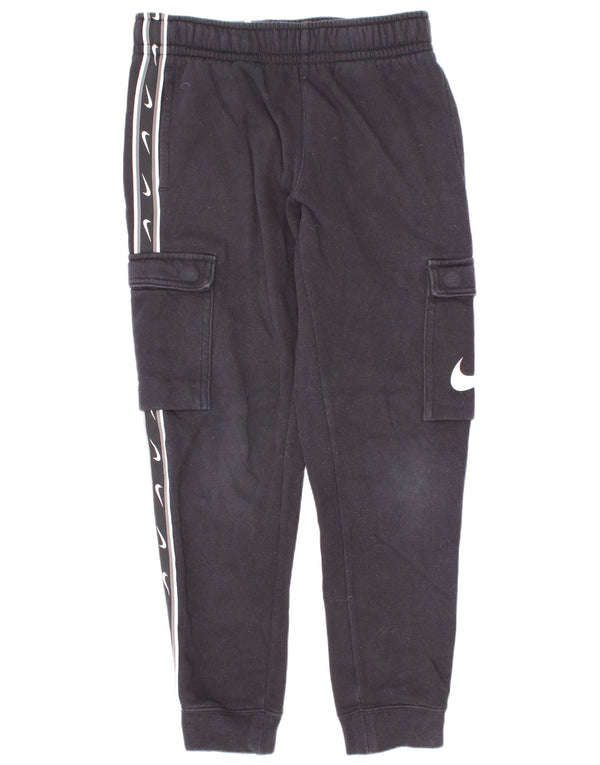 Nike Boys Graphic Cargo Tracksuit Trousers Joggers 8-9 Years Small Black