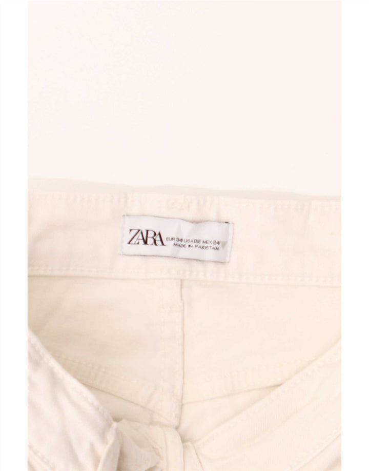 Zara Jeans Bootcut Feminino EU 34 2XS W24 L25 Branco