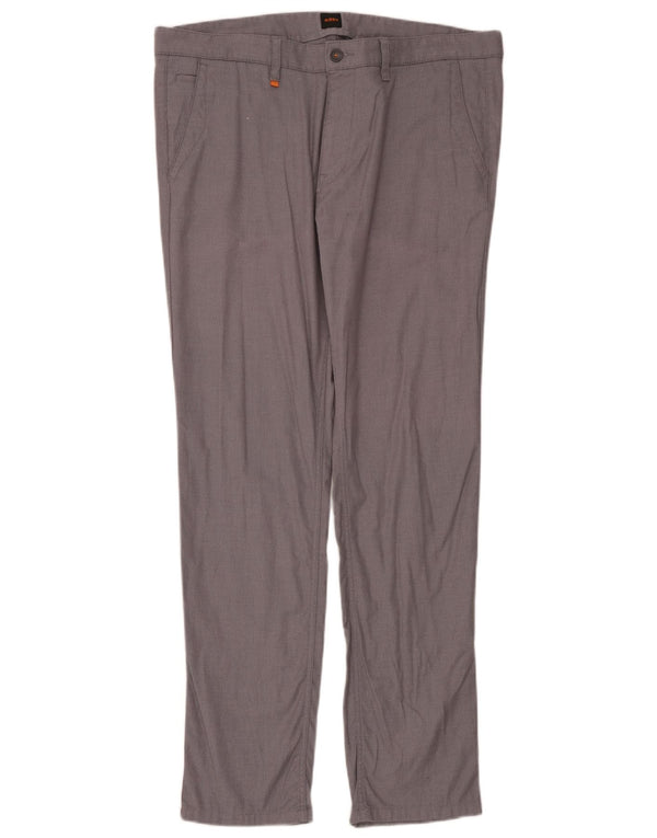 Calça Chino Slim Masculina Hugo Boss W38 L34 Algodão Cinza