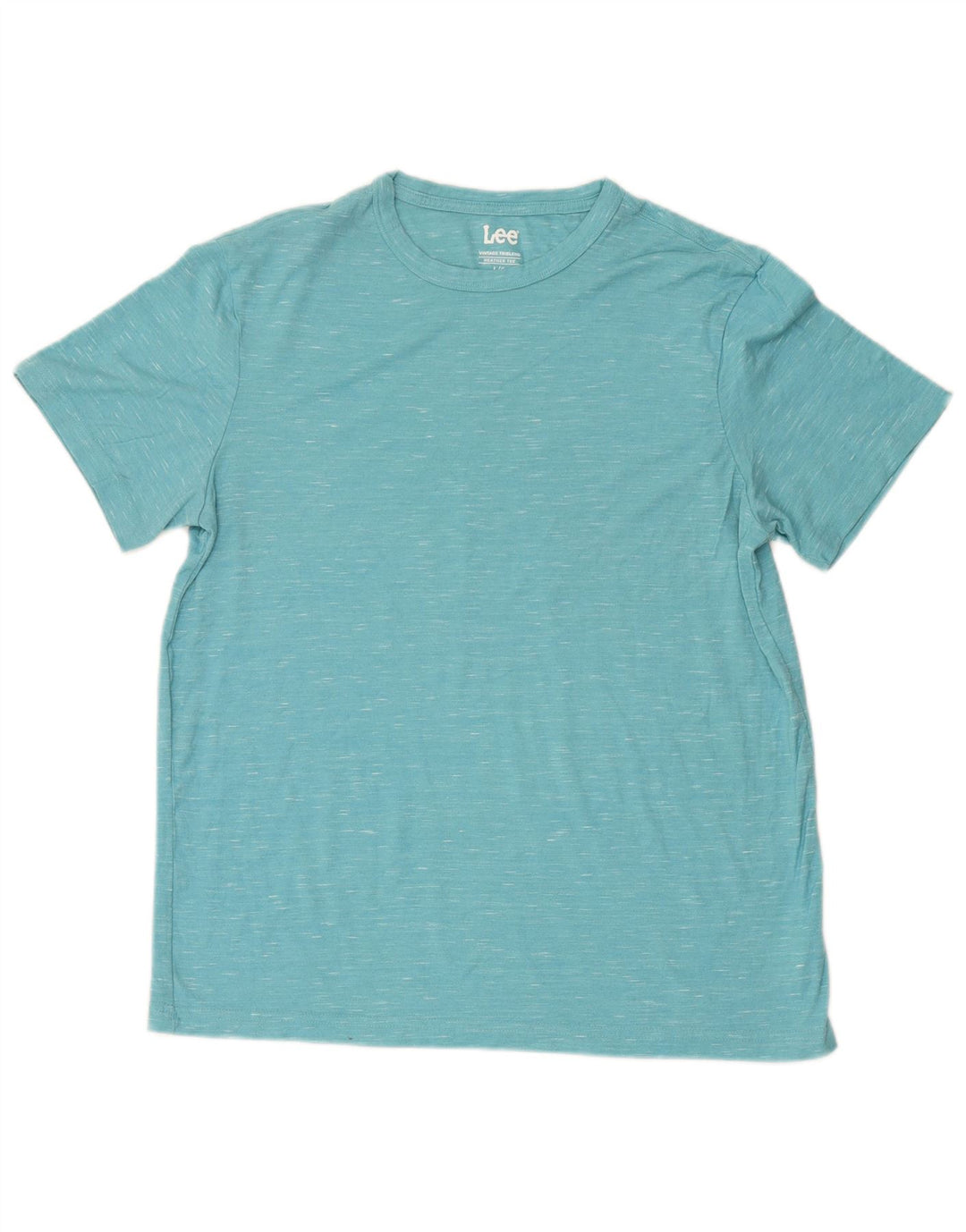 Camiseta masculina LEE grande algodão manchado turquesa