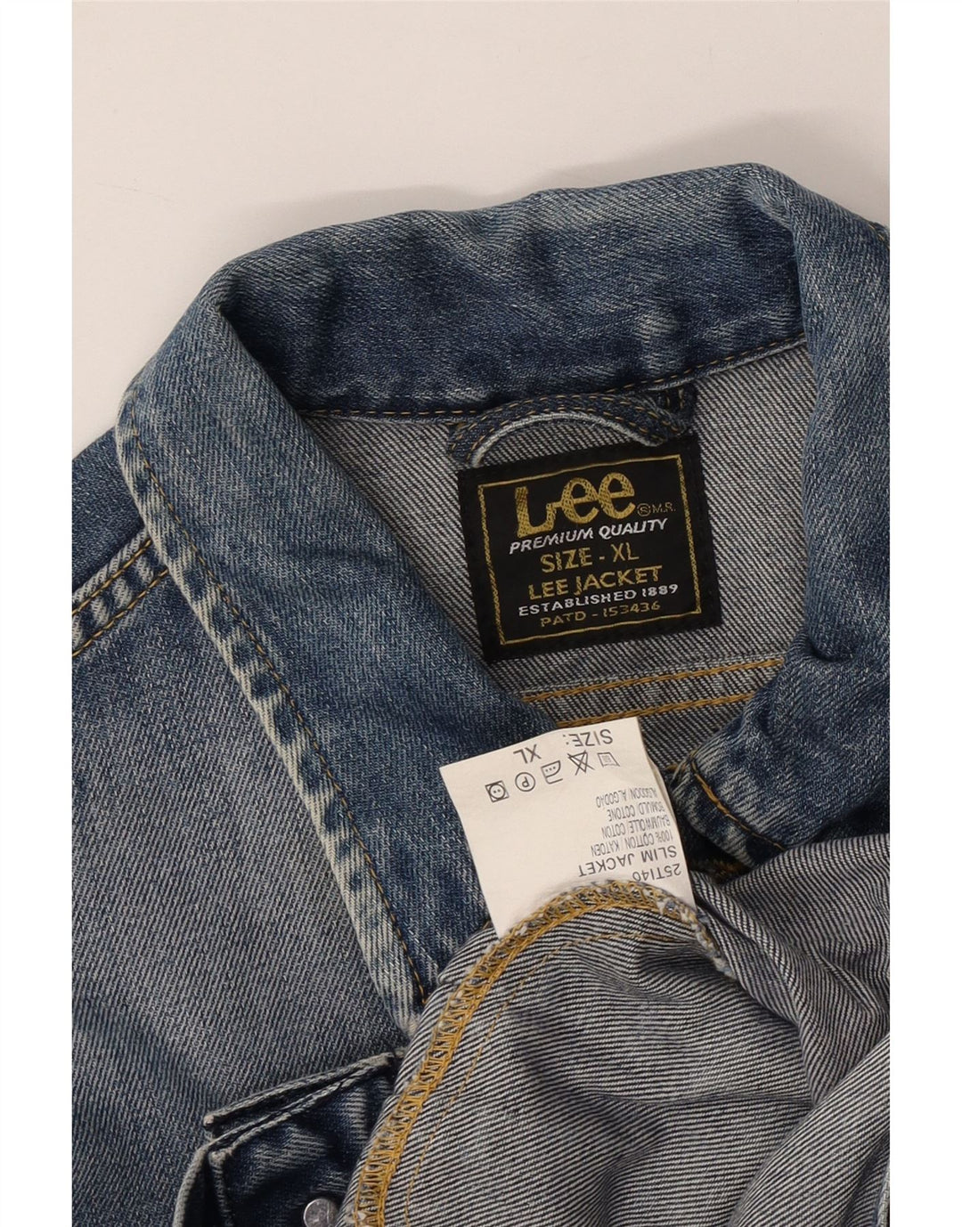 Jaqueta jeans feminina LEE UK 18 XL algodão azul