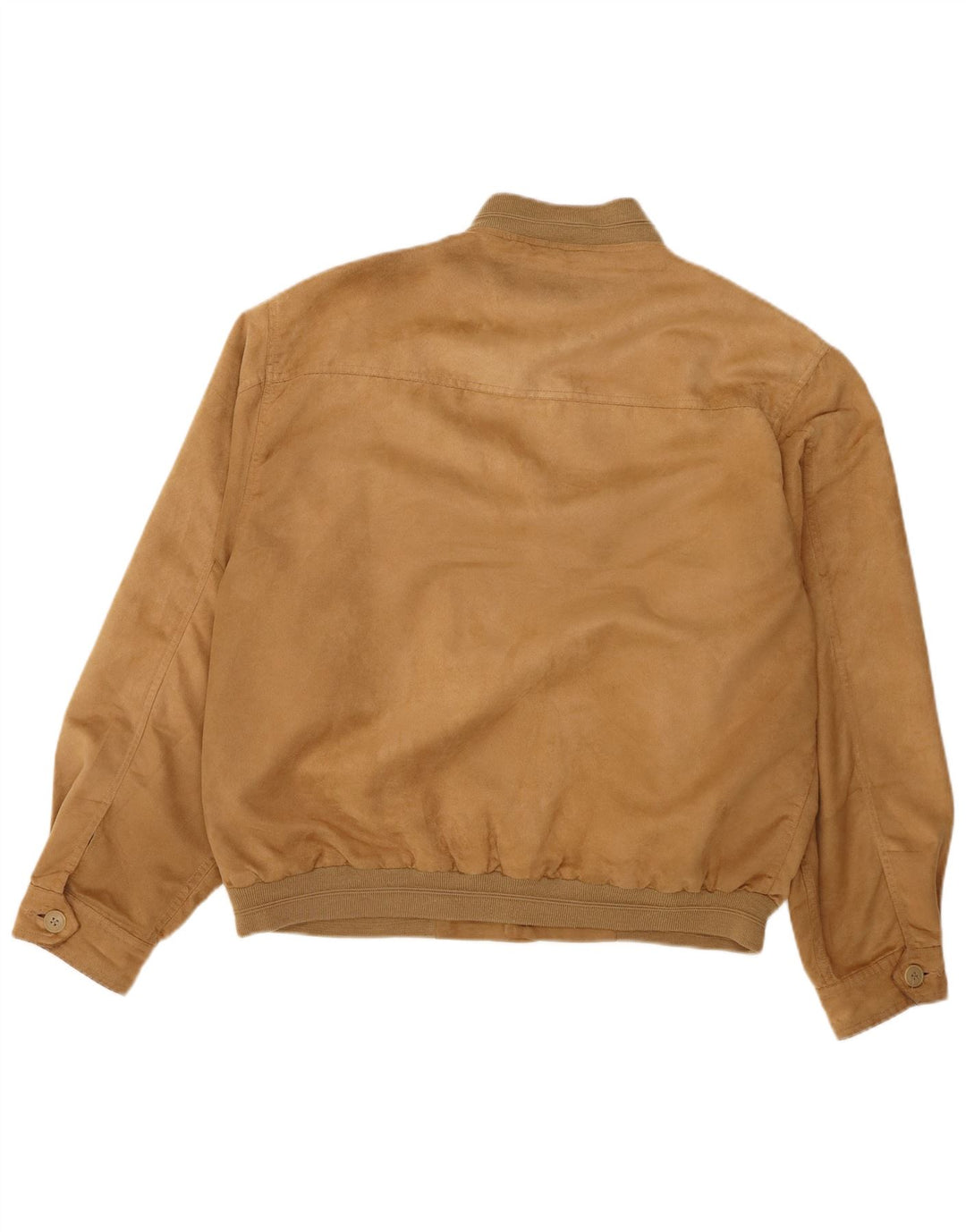 Jaqueta bomber masculina vintage UK 42 XL poliéster marrom