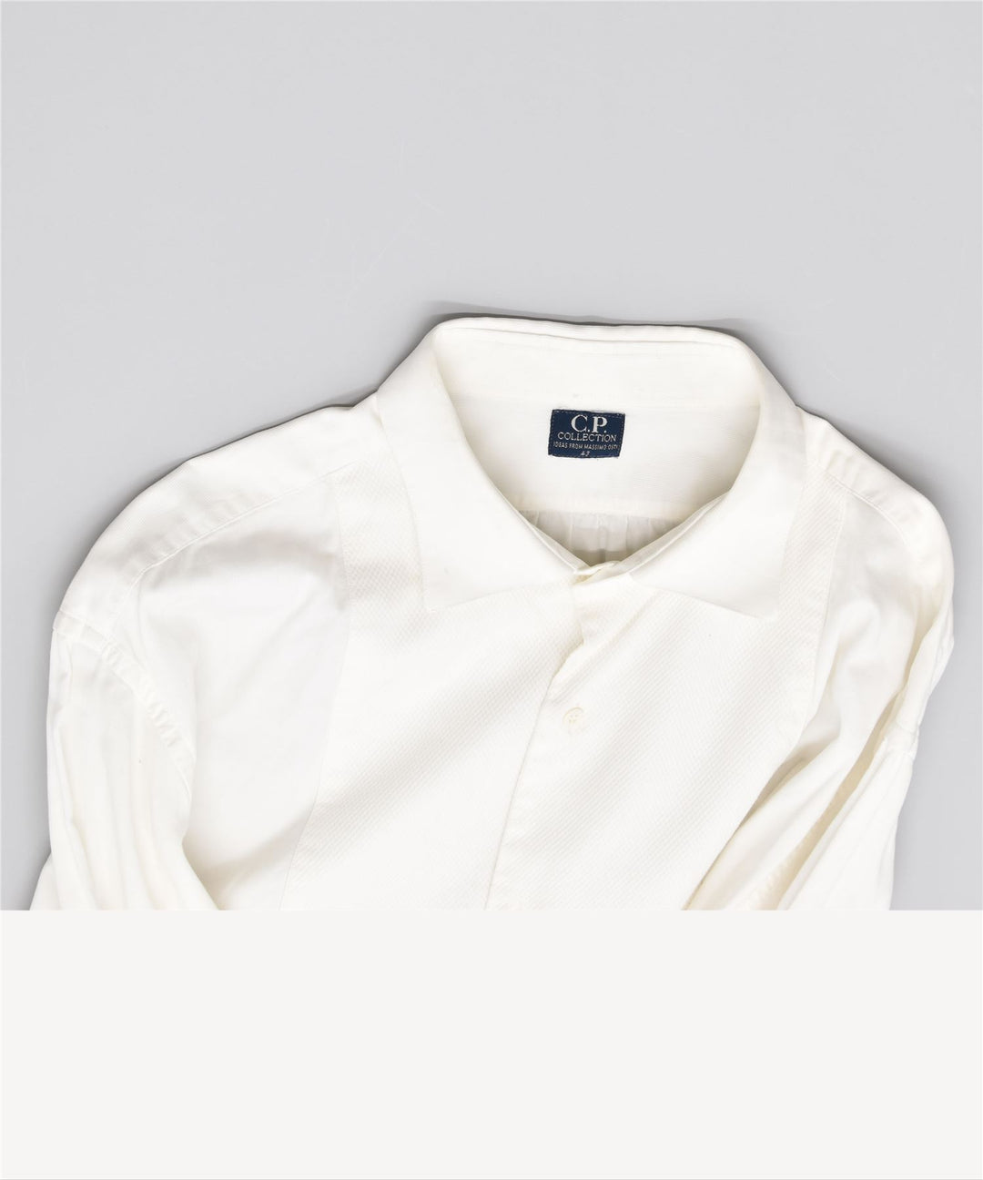 CP COLEÇÃO Camisa masculina tamanho 43 grande algodão branco vintage