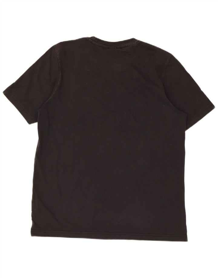 Adidas Mens Graphic T-Shirt Top Médio Algodão Preto