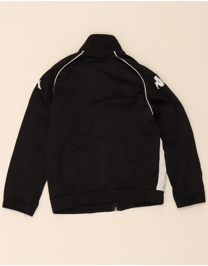 Jaqueta Kappa Boys Graphic Tracksuit 5-6 Anos Preto Colorblock