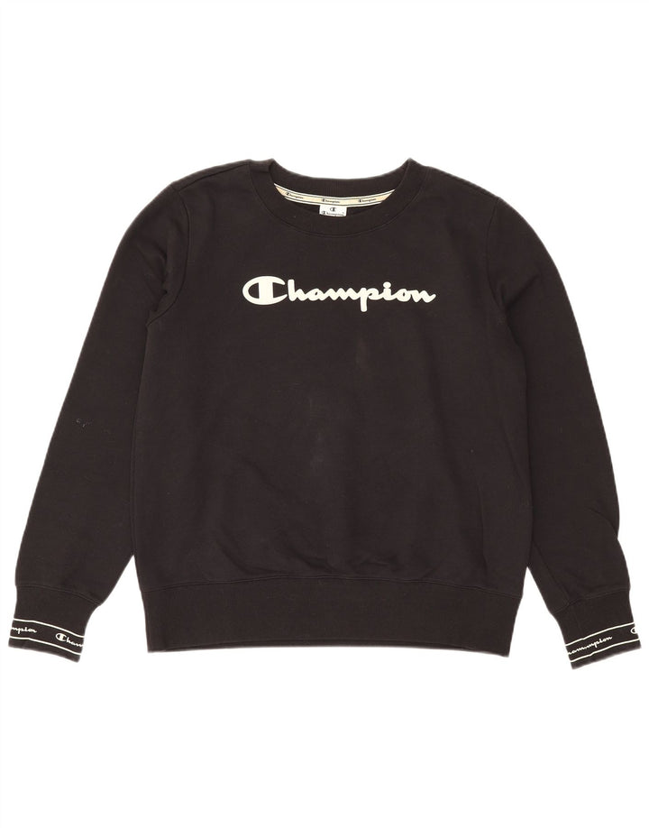 Champion moletom gráfico masculino jumper grande algodão preto