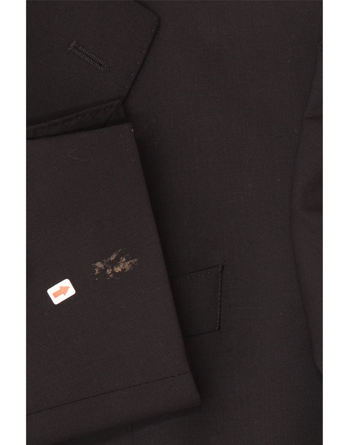Jaqueta Blazer Masculina Hugo Boss com 2 Botões EU 56 3XL Lã Preta