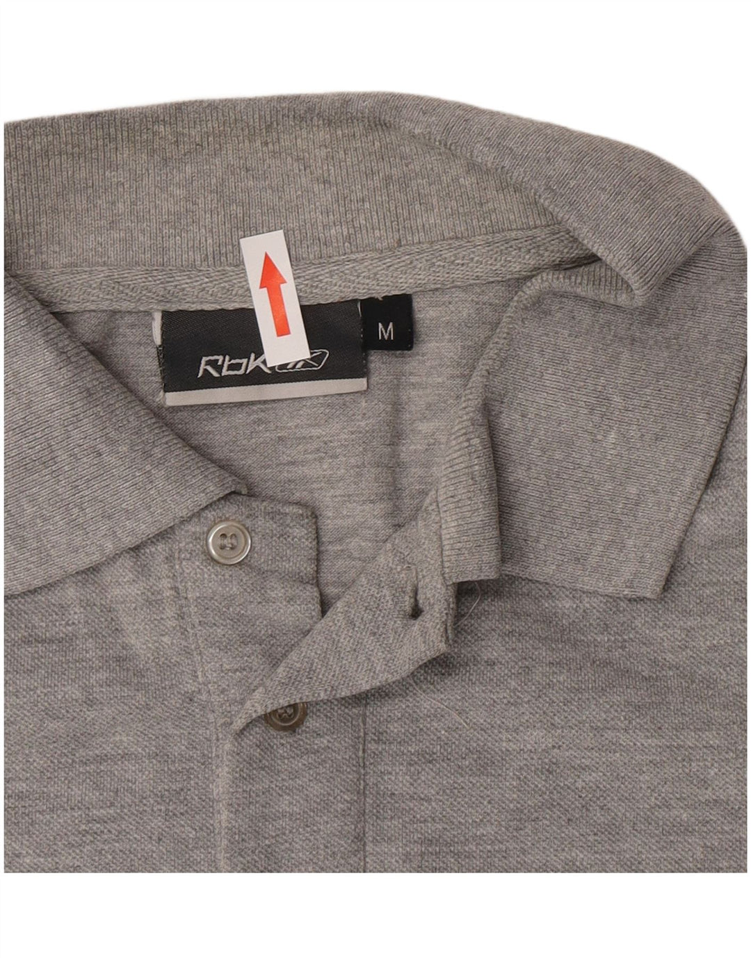 Camisa polo masculina Reebok algodão cinza médio