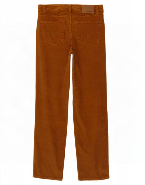 Calça masculina Pierre Cardin Deauville reta de veludo cotelê W32 L32 bege