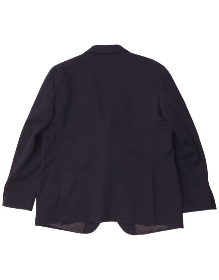 Jaqueta blazer masculina longa de 2 botões Marks & Spencer Reino Unido 50 3XL azul marinho