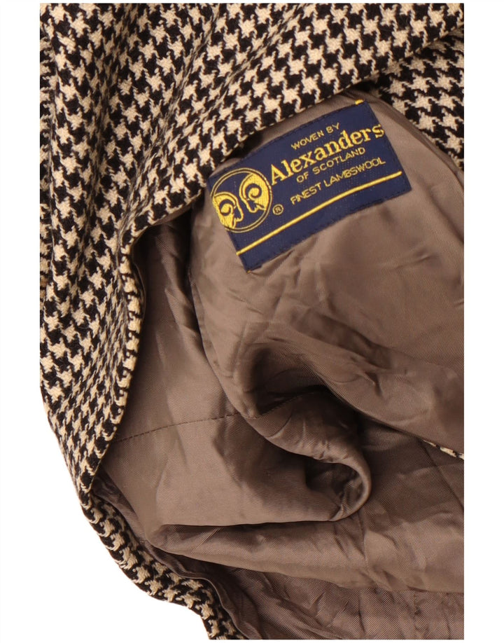 Jaqueta blazer masculina de 2 botões da Alexander Reino Unido 38 médio preto Houndstooth