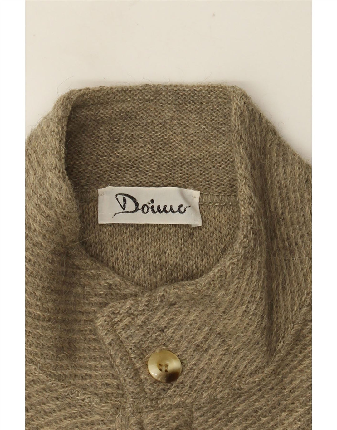 Suéter cardigã masculino VINTAGE médio bege