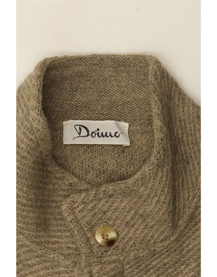 Suéter cardigã masculino VINTAGE médio bege