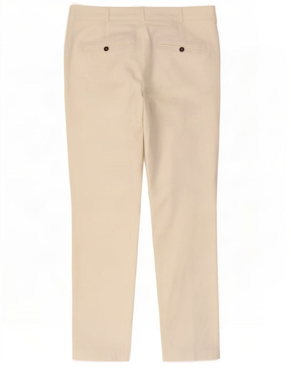 Zara Calça Chino Feminina Slim Fit EU 36 XS W26 L26 Algodão Branco